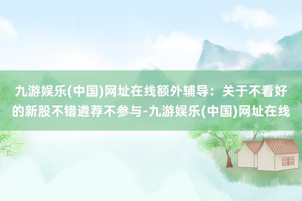 九游娱乐(中国)网址在线　　额外辅导：关于不看好的新股不错遴荐不参与-九游娱乐(中国)网址在线