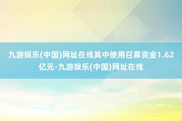 九游娱乐(中国)网址在线其中使用召募资金1.62亿元-九游娱乐(中国)网址在线